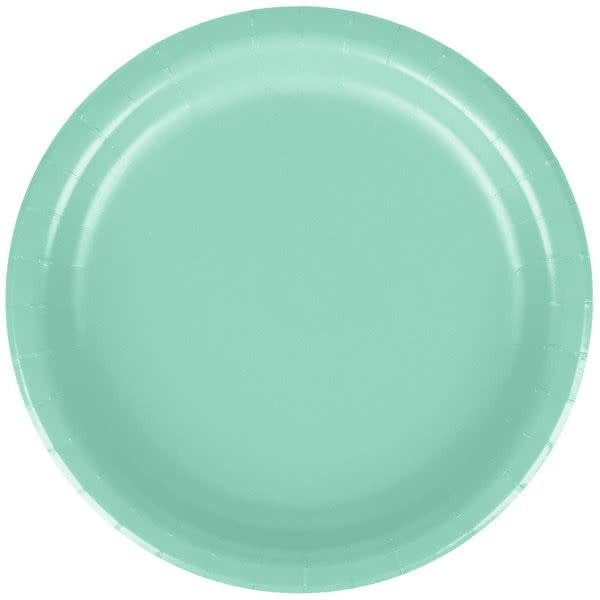 Mint Green Paper Plates (8) Party Supplies PartyLady